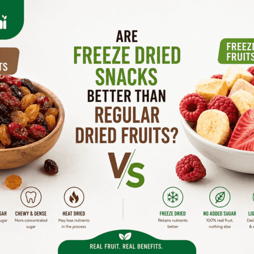 Are freeze dried snacks better than regular dried fruits?