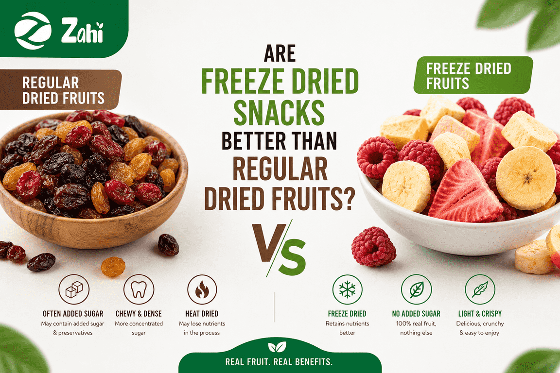 Are freeze dried snacks better than regular dried fruits?